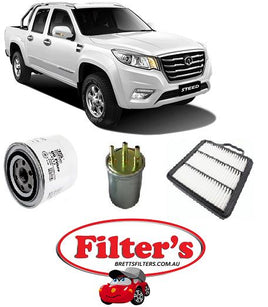 KIT7105 FILTER KIT GREAT WALL STEED NBP  10/2016- On 4 Door 2L 2.0 litre  DIESEL  GW4D20 I4 16v DOHC Turbo CRD  110KW  OIL AIR FUEL SET GREATWALL GREAT WALL