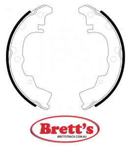 FN0023 BRAKE SHOE SET OF  4 SHOES NiBK JNBK FRONT REAR HANDBRAKE Parking Brake FORDAIHATSU    04495-87702 DAIHATSU    04495-87703 DAIHATSU    04495-87703-000 DAIHATSU    0449587709