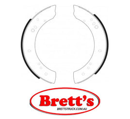 FN0653 BRAKE SHOE SET OF  4 SHOES NiBK JNBK  REAR FOR LAND ROVER Defender 110 Rear Axle Brake    Jun 98~    2.5 L    LD    TD5    KW:90