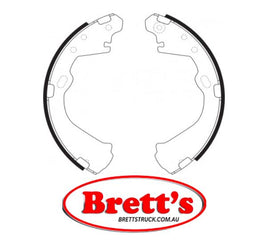 FN1193 BRAKE SHOE SET OF 4 SHOES NiBK JNBK FRONT REAR FOR NISSAN Bassara Rear Axle Brake    Nov 99~Aug 01    2.4 L    JNU30    KA24DE     Rear Axle Brake    Nov 99~Sep 01    2.4 L    JU30    KA24DE