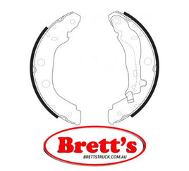 FN1230 BRAKE SHOE SET OF  4 SHOES NiBK JNBK REAR HANDBRAKE FOR NISSAN    44060-3J325 NISSAN    4406000QAK RENAULT    7701-205-17 RENAULT    7701-207-56 RENAULT    7701205517 RENAULT    7701207556