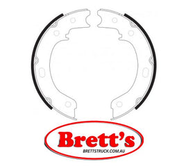 FN1244 BRAKE SHOE SET OF 2 SHOES NiBK JNBK  HANDBRAKE Parking Brake FOR NISSAN Atlas Parking Brake    Jun 07~    3.0 L    SZ2F24    ZD30DDTi  NISSAN Atlas/Condor Parking Brake    Oct 91~Jun 95    4.2 L    DG2H41    FD42
