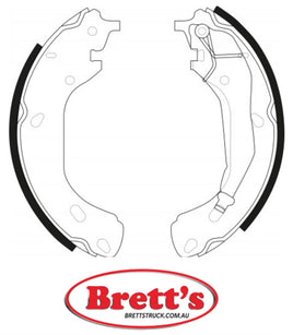 FN0687 BRAKE SHOE SET OF 2 OR 4 SHOES NiBK JNBK REAR Parking Brake FOR NISSAN Navara NP300 Jun 16~    2.5 L    D23TT    YD25DDTI    Geo:FOR LATIN AMERICA,MX  NISSAN NP300 Jun 14~    2.3 L    D23T    M9T    Geo:FOR LATIN AMERICA,MX