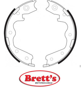 FN0698 BRAKE SHOE SET OF  4 SHOES NiBK JNBK HANDBRAKE Parking Brake FOR NISSAN Skyline Parking Brake    Aug 89~Nov 94    2.6 L    BNR32    RB26DETT     Parking Brake    Jan 99~Aug 02    2.6 L    BNR34    RB26DETT