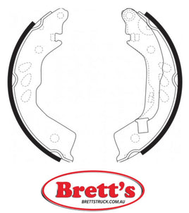 FN1280 BRAKE SHOE SET OF 4 SHOES NiBK JNBK REAR Parking Brake FOR NISSAN March Rear Axle Brake    Feb 10~    1.2 L    K13T    HR12DE    Drive:2WD  NISSAN Micra Rear Axle Brake    Mar 11~    1.2 L    K13K    HR12DR    Drive:2WD