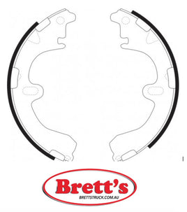 FN2285 BRAKE SHOE SET OF 2 OR 4 SHOES NiBK JNBK REAR HANDBRAKE FOR FMSI    588 JNBK    FN2285 JURID    28-303-42J 2830342J JURID    361342J JURID    362328J MINTEX    MFR235 MK    K2285 NBK    T269 TEXTAR    98101032504 TRW    GS8181
