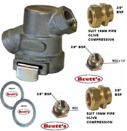ABS166-10 FOOT VALVE IN-LINE FILTER ASSY 10MM LINE ASSEMBLY ALL JAP ME ...