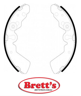 FN7737 BRAKE SHOE SET OF 4 SHOES NiBK JNBK FRONT HANDBRAKE Parking Brake FOR SUBARU    26694TC020 SUBARU    7251-78370 SUBARU    7251-78380  SUBARU    725178370 SUBARU    725178380