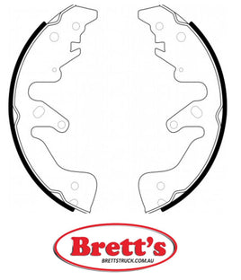 FN7757 BRAKE SHOE SET OF 4 SHOES NiBK JNBK REAR HANDBRAKE Parking Brake FOR SUBARU    26694-FG000  SUBARU    26694FG000  FMSI    S949 JNBK    FN7757 MK    K7757