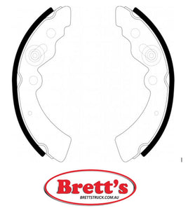 FN9915 BRAKE SHOE SET OF 4 SHOES NiBK JNBK FRONT HANDBRAKE Parking Brake FOR SUZUKI Alto Oct 84~Sep 88    0.55 L    CA71V    F5A#     Front Axle Brake    Jul 86~Sep 88    0.55 L    CA72V    F5A Sep 88~Mar 90    0.55 L    CL11V    F5B#