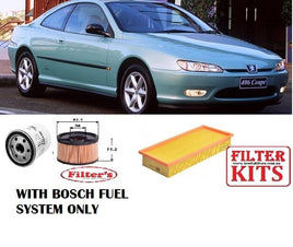 KIT1712B FILTER KIT  KIT1712 FILTER KIT PEUGEOT 406 D9 HDi   2L 2.0L 2   08/1999-10/2004    Turbo Diesel    DW10ATE OIL AIR FUEL LUBE SERVICE KIT   WITH BOSCH FUEL SYSTEM ONLY