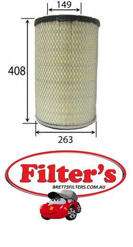 A31003OUT AIR FILTER OUTER  MERCEDES-BENZ LK/LN2-Truck Serie : 1214 (LK 675)  Oct 84~Dec 98    6.0 L    673    674     675  676  678   679    OM 366.913    LK/LN2-Truck Serie : 1520