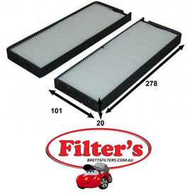 AC14317SET CABIN AIR FILTER   Ssangyong Rexton  RX270 2.7L  XDi 2004 04/04on   RX290 2.9L 2003-  Y200 Turbo Diesel 5Cyl  OM662 OM602  RX320 3.2L 2003-09/07   Y200 Y220  Petrol  M161-97 M162-99
