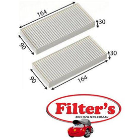 AC32001SET CABIN AIR FILTER BMW X4 2.0L 2014 06/14on F26. XDRV20  Turbo Petrol. 4Cyl. N20B20A  With Automatic Climate Control X4 2.0L TDi 2014 06/14on F26. XDRV20. Turbo Diesel  X4 3.0L 2014 06/14on F26. XDRV35 N55B30A RCA398 RCA398P RCA398C RYCO