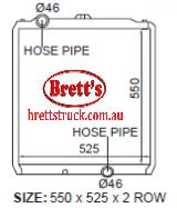 14001.329 RADIATOR MITSUBISHI FUSO CANTER  FG637 5.5T 10/1997-10/2002     FG637 7/1996-10/1997    FG639 8/1995-6/1996  FG649 6.0T 10/2002-11/2007 4X4 4WD CANTERS