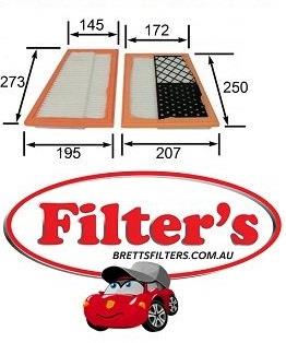 A31252SET AIR FILTER SET OF 2 MERCEDES-BENZ C-Class : C 280  Jul 05~Dec 07 2.8 L C203 OM 642.910  Jul 05~Dec 07 2.8 L S203   Jul 05~Dec 07 2.8 L W203 OM 642.910   C-Class : C 320   Feb 05~Dec 07 C203 OM 642   05~Dec 07 S203 OM 642