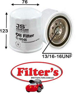 C40046 OIL FILTER    19104774    GM          GFE378    ROVER RYCO NZ              WC018    WESFIL/COOPERS           W719/33    MANN & HUMMEL      C-49110    89017342    GM         C49110    ROF134    REPCO        C-49110    12587552