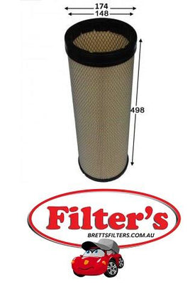 A20432IN AIR FILTER INNER  VOLVO    EQUIPMENT    L150C    EC360C    D12D   TX68 PLUS    IVECO 8460SRI   KOMATSU    LOADERS    WA700-3    WA500-3    EXCAVATORS    PC800LC-8    SAA6D140E-5      PC800-7     PC800 FA-3282 FA-8580