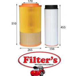 A31009S AIR FILTER  SET A0521 OUTER AND INNER KIT  MAN TRUCK TG 310 A Feb 04~            D 2066 LF04  MAN TRUCK TG 350 A Feb 04~    10.5 L        D 2066 LF03  MAN TRUCK TG 540 A Jul 06~            D 2676 LF11