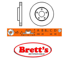 RN1180V DISC ROTOR NiBK JNBK NIBK  FRONT FOR  NISSAN Avenir  Front Axle Rotor Aug 98~May 00 2.00 L  PNW11 SR20D# Pos:Left/Right   Front Axle Rotor Nov 98~Oct 99 2.00 L  PNW11 SR20DE Pos:Left/Right