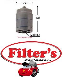 FS30015 FUEL FILTER  Volvo    XC90 2.4L D5    2006-07/2011     CZ71  Turbo Diesel  5Cyl D5244T DOHC 20V CS498 VOLVO31261191 VOLVO8624522 VOLVO8683212 WIXWF8312