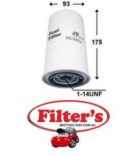 FC20024 FUEL FILTER NISSAN 16403-99013    16403-99014 FUL062 WCF45 WMF239 FT5257 MFT5257 2300DH - 7.6L NISSAN MD230 J08E-TE - 2005-ON NISSAN UD CONDOR LK - 1999-  MK245 / MK265 / PK245 / PK265  NISSAN FE6TA  NE6TA - 1995-