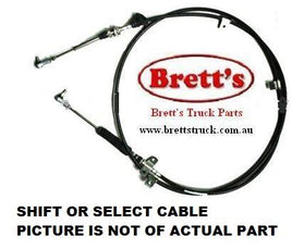 12230.300 SELECT CABLE  MITSUBISHI     GEAR CHANGE CABLE SELECT  CABLE GOES TO THE TOP OF GEARBOX  MITSUBISHI    FM657 10/1997-2003    FIGHTER 10.0    6D16-2AT7    7.5L       MITSUBISHI    FM677 10/1997-2003       MITSUBISHI