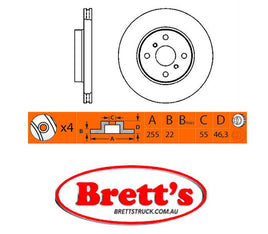 RN1309V DISC ROTOR NiBK JNBK NIBK  FRONT FOR DAIHATSU Boon Luminas  Front Axle Rotor/Drum Dec 08~Mar 12 1.50 L  M502G 3SZ-VE
