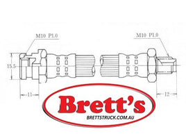 11512.022  BRAKE HYD HOSE HYDRAULIC LINE  SB Front Brake Hose Jan 94~Dec 96 3.6 L FE515  Front Brake Hose Jan 94~Dec 96 3.6 L FE535  Front Brake Hose Jan 94~Dec 96 3.6 L FE635  Front Brake Hose Jan 94~Dec 96 3.6 L FE645