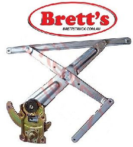 17401.595 RH DRIVERS RIGHT HAND WINDOW REGULATOR   11P0605 8185060-2 69810-95407 6981095407 WR20035R 69810-95405 6981095405  TOYOTA DYNA BU MODELS BU61 1988-12/1998 DYNA200 11B   BU65 1988-5/1995 DYNA200 11B   BU66  BU85   BU88 BU91   WU90 9/1987-