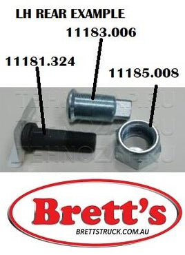 11181.324 LEFT HAND LH WHEEL BOLT FRONT OR REAR MITSUBISHI FUSO CANTER ML326270 CE4033   3W0541