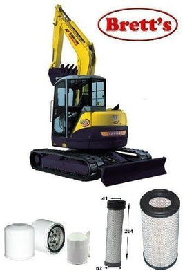 KITY005 FILTER KIT YANMAR  VIO45-5 VIO-45-5 VI0-55 VIO55-5 VIO-55-5 VIO45-5B VI045-5B   EXCAVATOR  EXCAVATOR  OIL FUEL AIR  FILTER SERVICE LUBE SET KIT