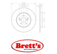 RN1689  DISC ROTOR NiBK JNBK NIBK REAR  FOR LEXUS CT200h  Rear Axle Rotor/Drum Dec 10~ 1.80 L  ZWA10 2ZR-FXE Pos:Left/Right