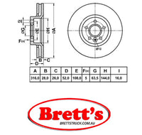 RN1756V DISC ROTOR NiBK JNBK NIBK FRONT FOR FORD Galaxy  Front Axle Rotor/Drum Mar 10~Apr 15 2.00 L  CA1 C20HD0D (200PS) Pos:Left/Right