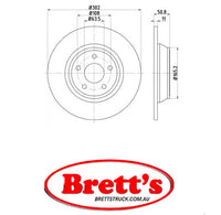 RN1758 DISC ROTOR NiBK JNBK NIBK REAR FOR FORD 2 016 293 FORD 5 202 204 FORD 5 322 977 FORD DG9C2A315BC