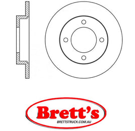 RN1807 DISC ROTOR NiBK JNBK NIBK FRONT FOR DAIHATSU Hijet Cargo  Front Axle Rotor/Drum Apr 90~Jan 94 0.66 L  S83V EF Pos:Left/Right