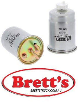 SN 452 SN452 FUEL FILTER HF 8964 , BF 7844 , 05821208 , 0450906101 , 0450906172 , 0450906209 , HDF 506 , 7176-506 , Z 697 , 4700239602 , 1655556 , 5017369 , 5024861 , 6176076 , 93156619 , 50379100 , H 70 WK 04