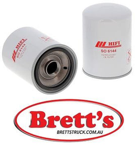 SO 6144 SO6144 OIL FILTER BTP Lube Filter LF17545 Mitsubishi - 35A4001800 , 35A40-01800 Filda Filters - FO1027; Jimco - JOC88008; Jurafil - SO6144; Sakura - C5809 , C-5809 Sure Filter - SFO1800; Yanmar - 128633354504