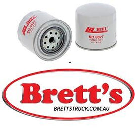 SO 8027 SO8027 OIL FILTER HIFI BUY AT BRETTS TRUCK .COM.AU