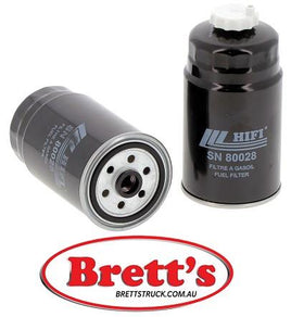 SN 80028 SN80028 FUEL FILTER AEBI TP 420 TP 450 TP 460 VT 450 BOSCHUNG S 3 BUCHER MUNICIPAL CITY CAT 2020 EURO 4