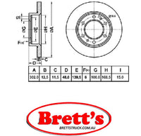 RN1823 DISC ROTOR NiBK JNBK NIBK  FRONT FOR TOYOTA Hilux  Front Axle Rotor/Drum Nov 83~Aug 88 2.40 L  LN65 2L