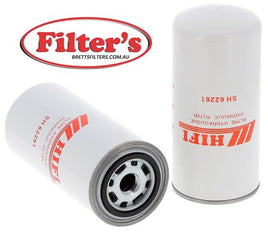 SH62261 HYD HYDRAULIC FILTER Baldwin BT40029 BETICO 4780163 CM-FILTER CMH4913 Fleetguard HF29137 IMPREFIL IH2103 IMPREFIL IO0508 NOITECH NO104280 OXFIL OF8284 PRO-FILTERS DH9662 SF-FILTER SPH21031 SURE SFH2261 WISMET WHS24305 Wix WL10234