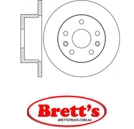 RN1851 DISC ROTOR NiBK JNBK NIBK REAR  FOR CITROEN Jumper III  Rear Axle Rotor/Drum Jul 07~ 2.00 L  XSA DW10CD Pos:Left/Right