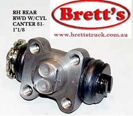 11510.049 RH RIGHT REAR REARWARD RWD W/CYL WHEEL CYLINDER CANTER 1981- 1"1/8  MITSUBISHI/FUSO CANTERFE534  FE537  FE211  FE639  FE647 FG639  FE334 FE647  FE637 FE649  FE444 FE439 FG649  FE214 FE649  FG439  FC432  FG637  FG637 FG84D FC211