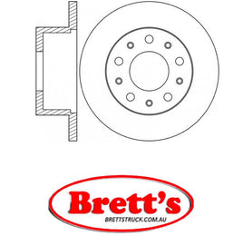 RN1849 DISC ROTOR NiBK JNBK NIBK REAR FOR FIAT Ducato Furgon  Rear Axle Rotor/Drum Jan 11~Jan 14 2.30 L  251AGB15 F1AE3481D Pos:Left/Right