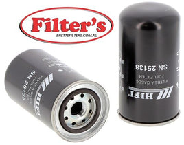 SN 25075 SN25075 FUEL FILTER EQUIVALENTS Busse and Kuntze KA110, Hifi Hirschi Jura SN25075, SN25138, Hyundai XJAF02430, XJAF-02430, XJAF03012, XJAF-03012, Inline FF30438, FF5896, FINFF30438, FIN-FF30438, Kobelco VA3436204100, VA34362-04100