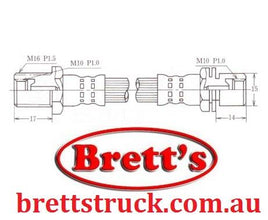 BH26028F BRAKE HYD HOSE HYDRAULIC LINE  SB FRONT BRAKE HOSE DAIHATSUFront Brake Hose Jan 85~Dec 98 3.4 L V78  Front Brake Hose Jan 85~Dec 98 3.4 L V78 13B  V79    V118  3.7 L V119  V116 14B