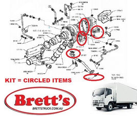 14300.017KIT GASKET KIT SUIT TURBO ASSY J08CT HINO RANGER PRO JO8C J08C 2003- GT1J RANGER PRO 8Z 2003-2007 HINOGH1J  FT1J FL1J FG1J  2003-2007 HINOGD1J  2003- HINOFM1J  FD1J  14300.017