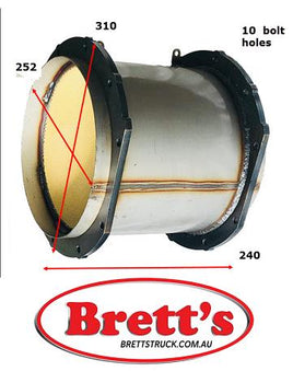 SPEC 14805.014 DPF PARTICULATE FILTER DPD DIESEL DIFFUSER ISUZU  FVD34 6HK1 165-260 2016-   FVD34 6HK1 2008-6/2010   FVL34 6HK1 2008-6/2010   FVL34 6HK1 240-300 2016-   FVM34 6HK1 2008-2015   FVM34 6HK1 230-300 2016-   FVR34 6HK1 165-300 2016-