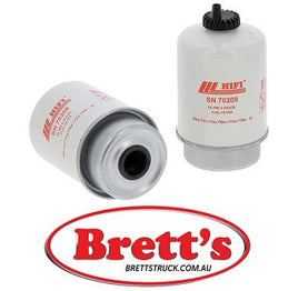 SN 70209 SN70209 FUEL FILTER BTP  SN70209 HIFI  SN 70209 P 55-0759 , P 55-1421 , FS 19829 , FS 19868 , RE 509031 , RE 519951 , RE 519989 , RE 522489 , RE 537930 , 7090528 , L 4401 F , L 8557 F , WK 8131 , 6005028977 , SK 3350 , 35614 ,